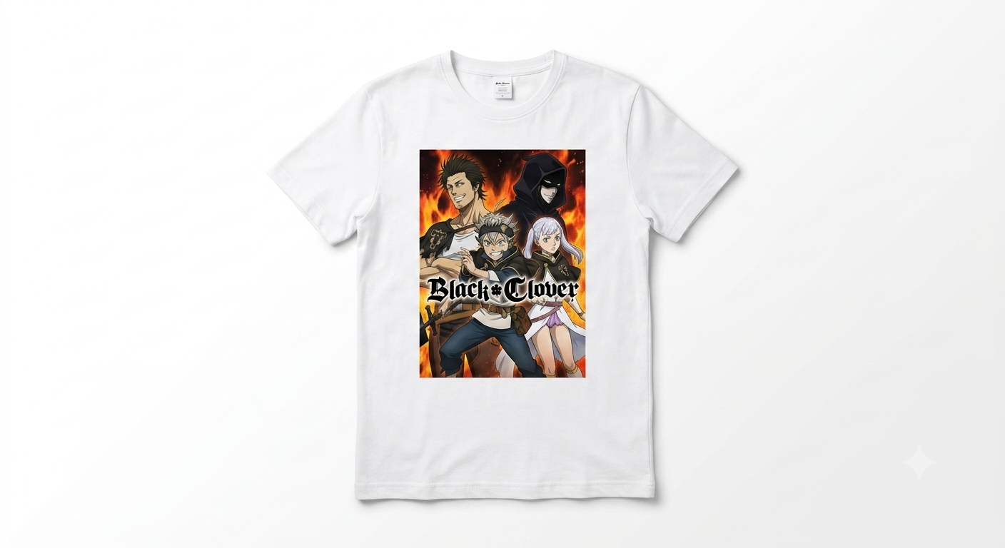 Black Clover Customized Printed T-Shirt